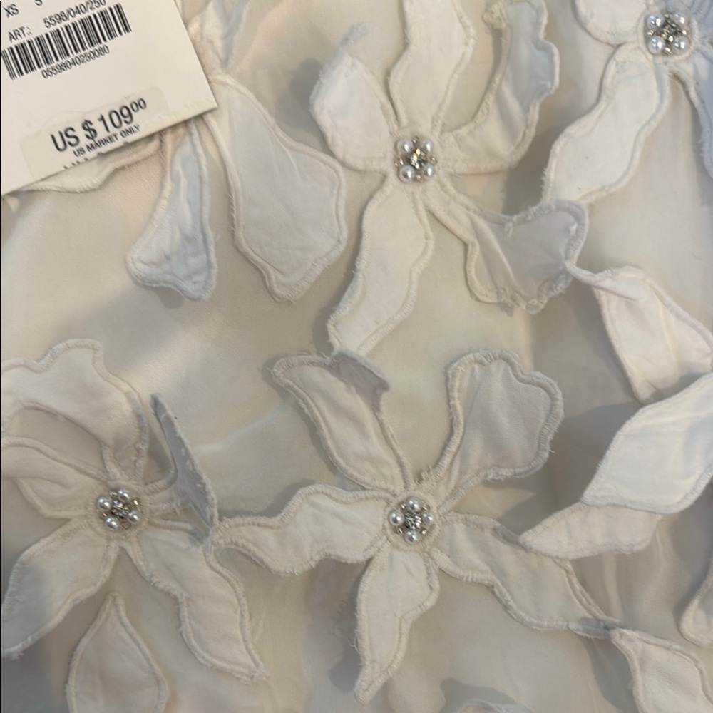 Zara white flower skirt - Picture 5 of 5